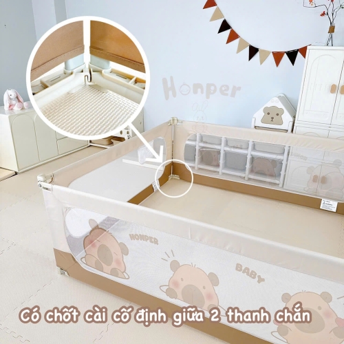 Thanh chắn giường Honper Capybara HP136 1m6, 1m8, 2m, 2m2
