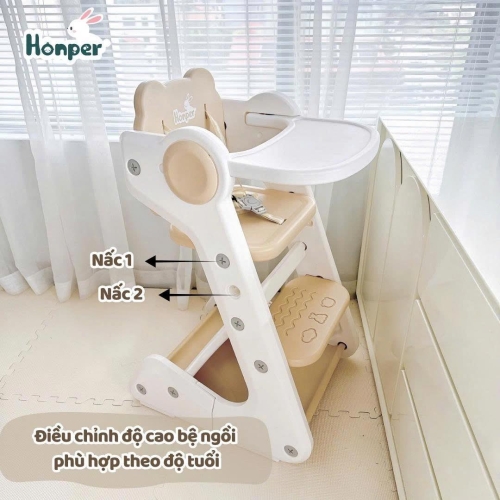 Ghế ăn dặm đa năng Honper HP208 Màu Be
