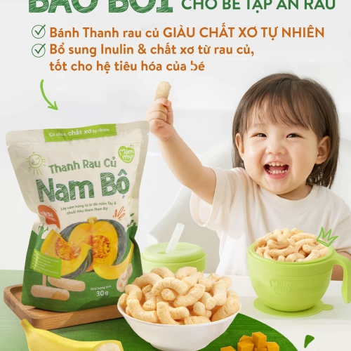 Bánh ăn dặm Mămmy vị bí đỏ, chuối 30g (6M+)