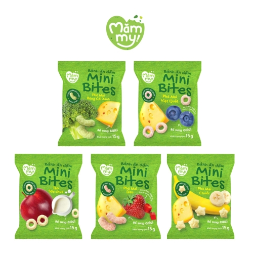 Bánh ăn dặm mini Mămmy vị phô mai, bông cải xanh 15g (6M+)