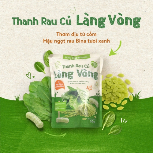 Bánh ăn dặm Mămmy vị rau bina, cốm non 30g (6M+)