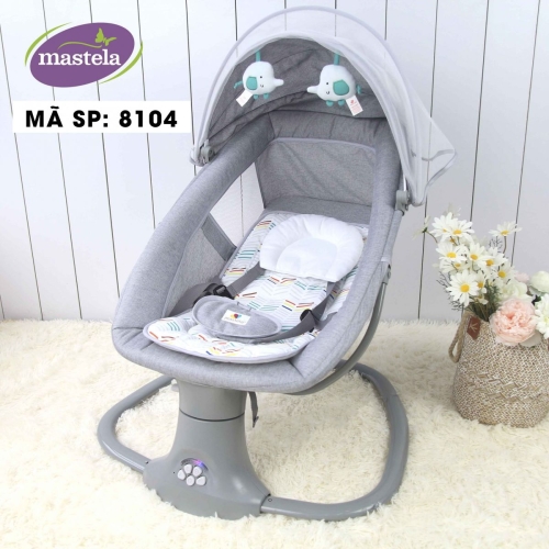 Nôi điện kết hợp ghế ngồi đọc sách Mastela 8104 - xám nhạt