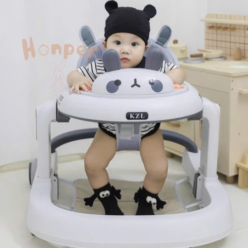 Xe tập đi Honper HP832 hình thỏ cam - be - ghi