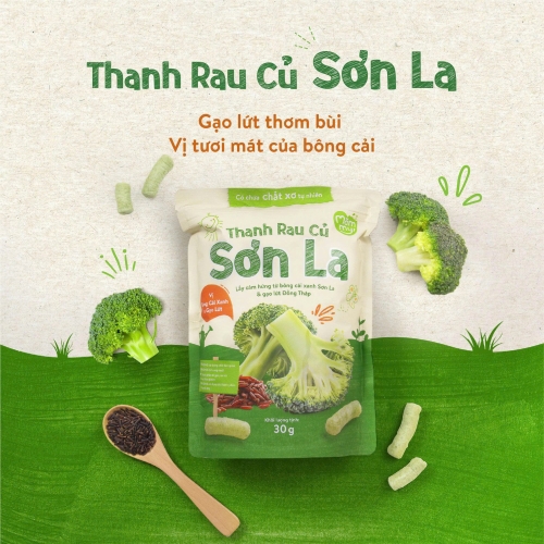 Bánh ăn dặm Mămmy vị bông cải xanh, gạo lứt 30g (6M+)