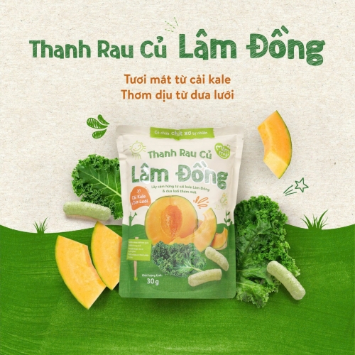 Bánh ăn dặm Mămmy vị khoai lang tím, đậu xanh 30g (6M+)