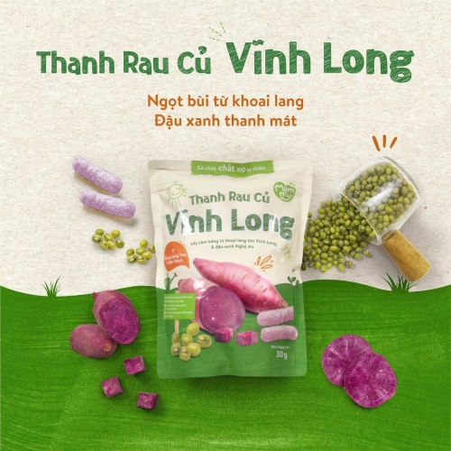 Bánh ăn dặm Mămmy vị khoai lang tím, đậu xanh 30g (6M+)