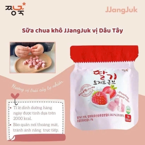 Sữa chua sấy JjangJuk vị dâu tây 16g (6M+)